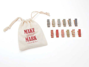Make Your Mark, Mini Clothespins, Red and Blue