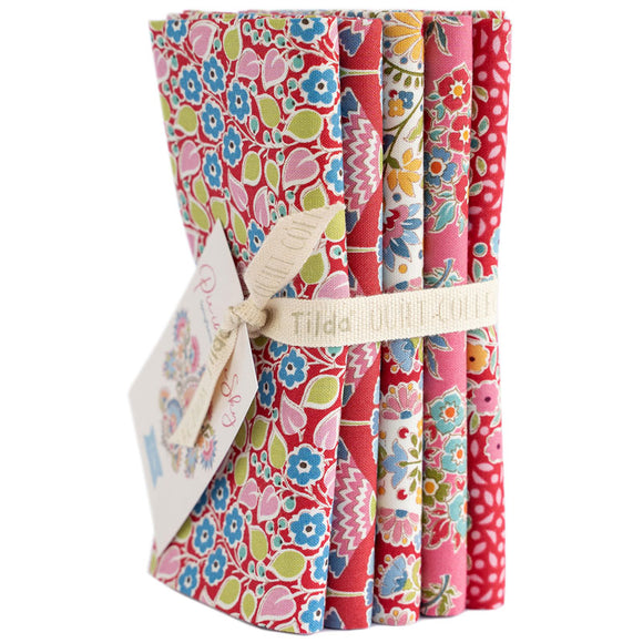 Pie In The Sky, Red Pink Fat Quarter Bundle