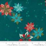 Cheer and Merriment, Poinsettia, Teal