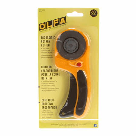 Olfa Deluxe Ergonomic Rotary Cutter, 60mm