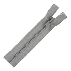 Separating Molded Zipper, 24" Silver