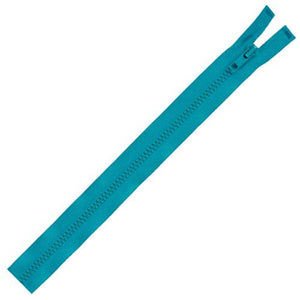 Separating Molded Zipper, 24" Turquoise