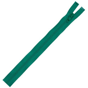 Separating Molded Zipper, 24" Teal