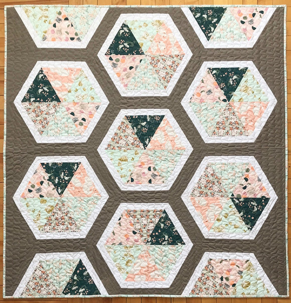 Triangle Hexie Quilt Kit