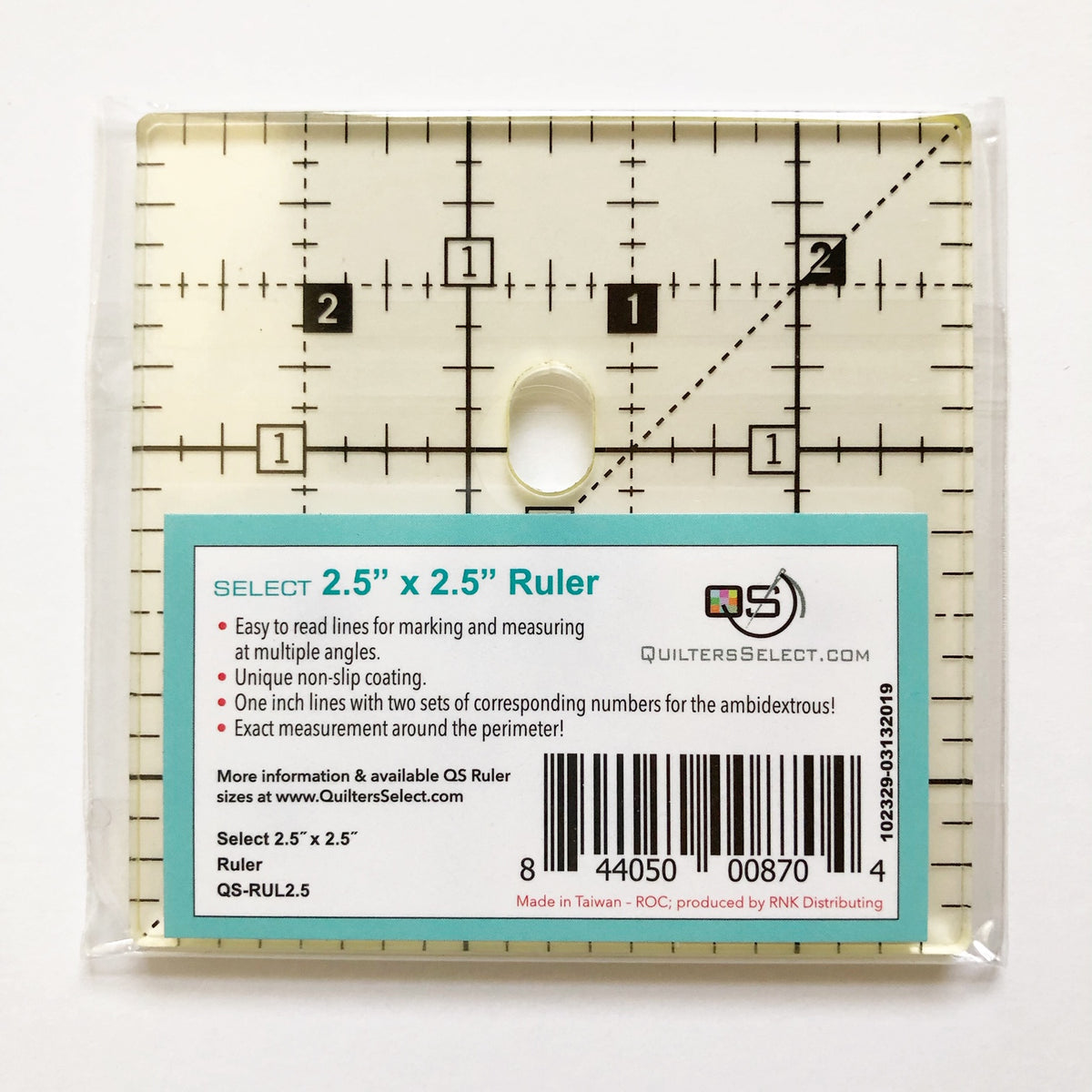 Quilter's Select 2.5 X 2.5 Inch Ruler – Coneflower Quilt Co