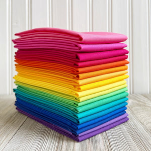 Kona Cotton Fat Eighth Bundle Rainbow Colorway