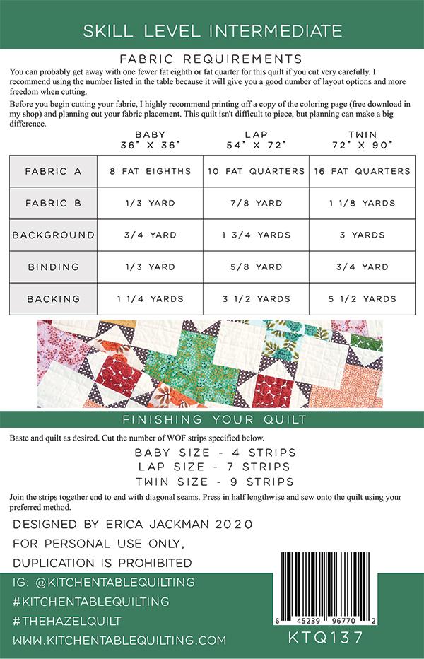 The Hazel Quilt Pattern – Coneflower Quilt Co