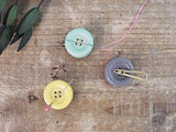 Cohana, Shigaraki Ware Magnetic Button, Yellow