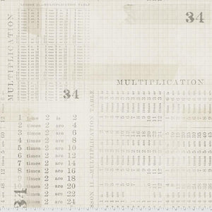 Monochrome, Multiplication Table, Parchment