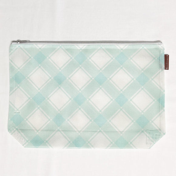 Mad For Plaid Mesh Project Bag, Misty