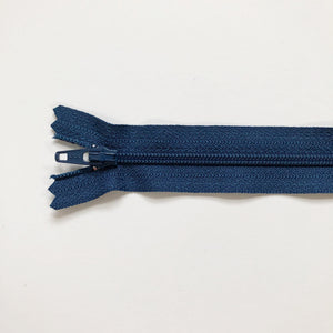 Zipper, 14", Navy Blue