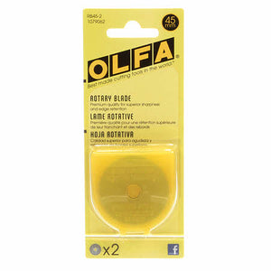 Olfa Replacement Rotary Blade, 45mm 2Pk